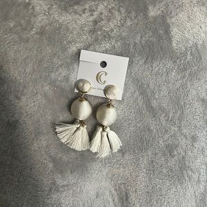 White dangling earrings charming Charlie